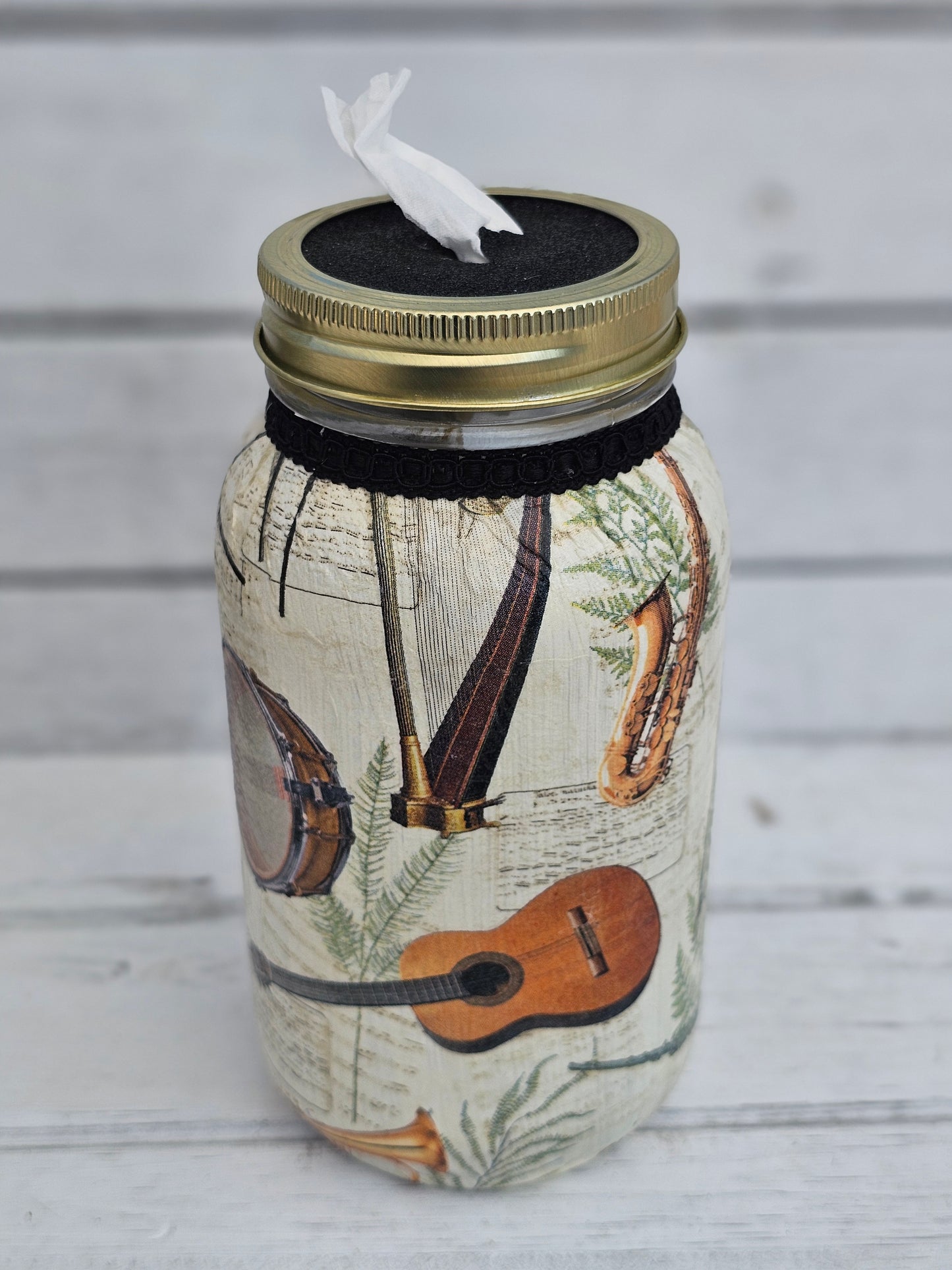 Decorative Tissue Jar (Music)