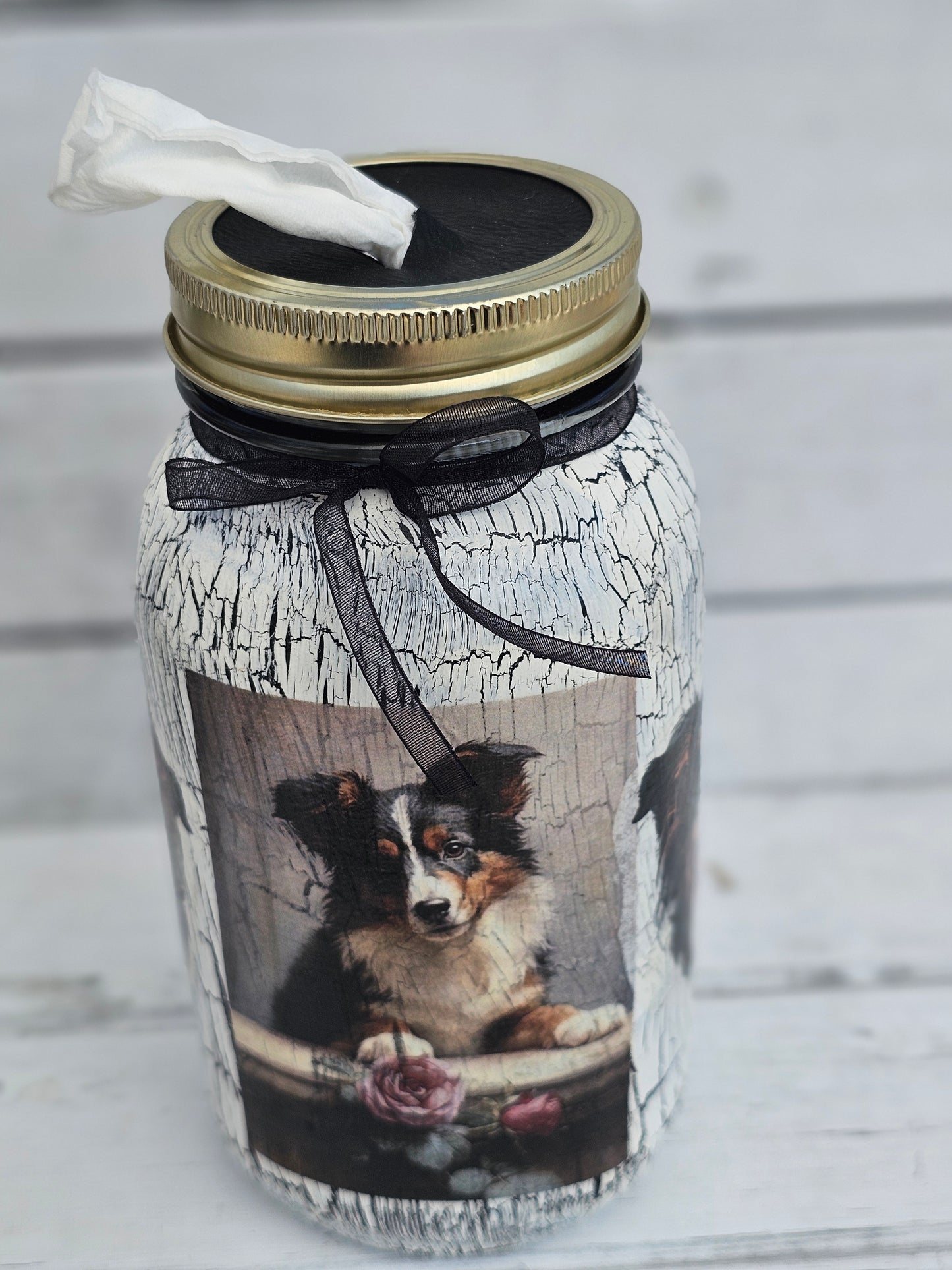 Decorative Tissue Jar (Dog Multi Breed)