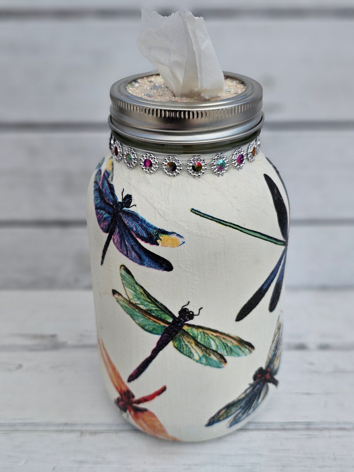 Decorative Tissue Jar (Butterfly / Dragonfly)