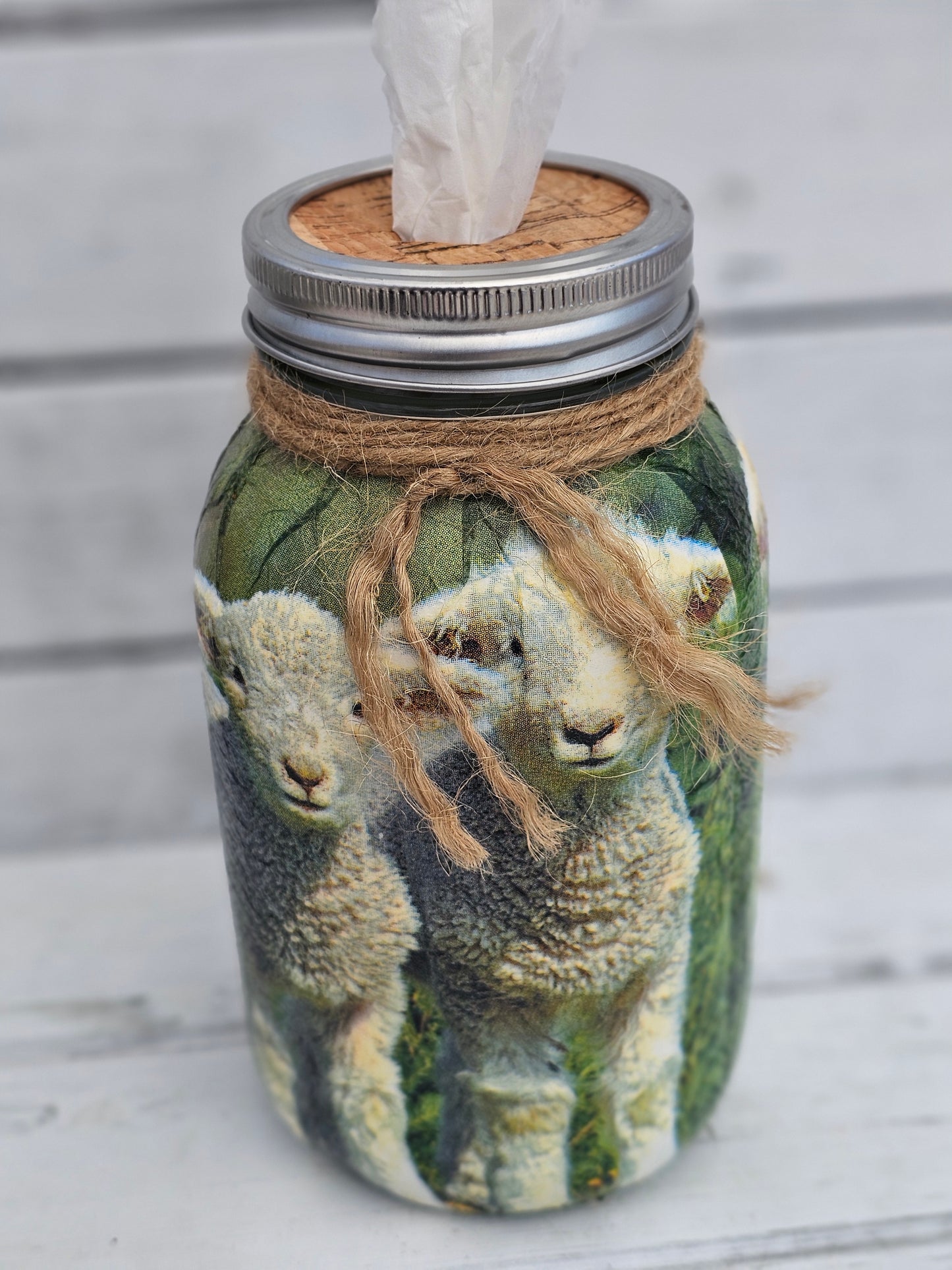 Decorative Tissue Jar ( Farm Animal)