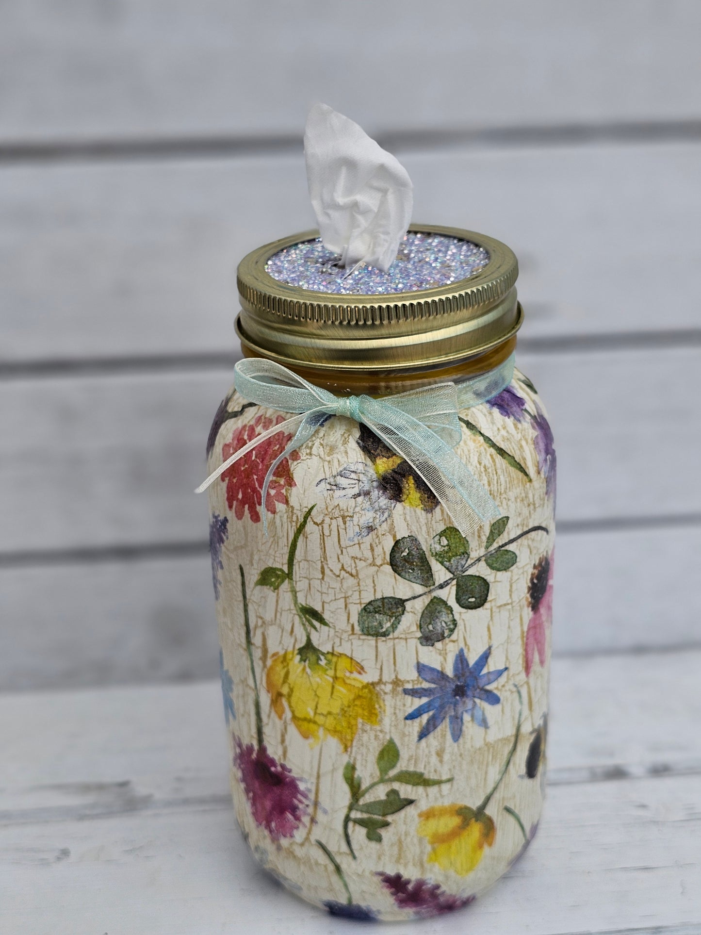 Decorative Tissue Jar (Flower)
