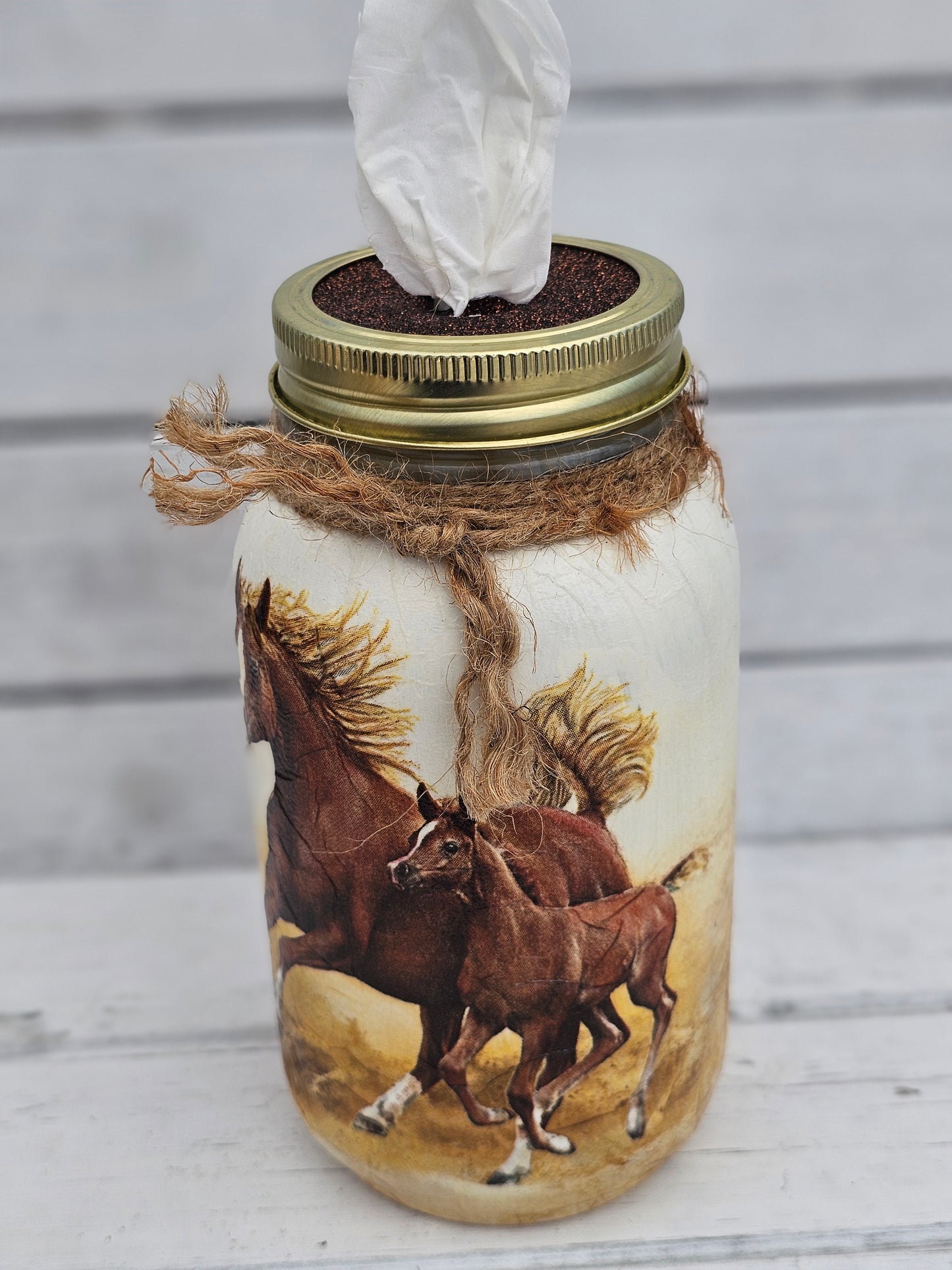 Decorative Tissue Jar ( Horse)