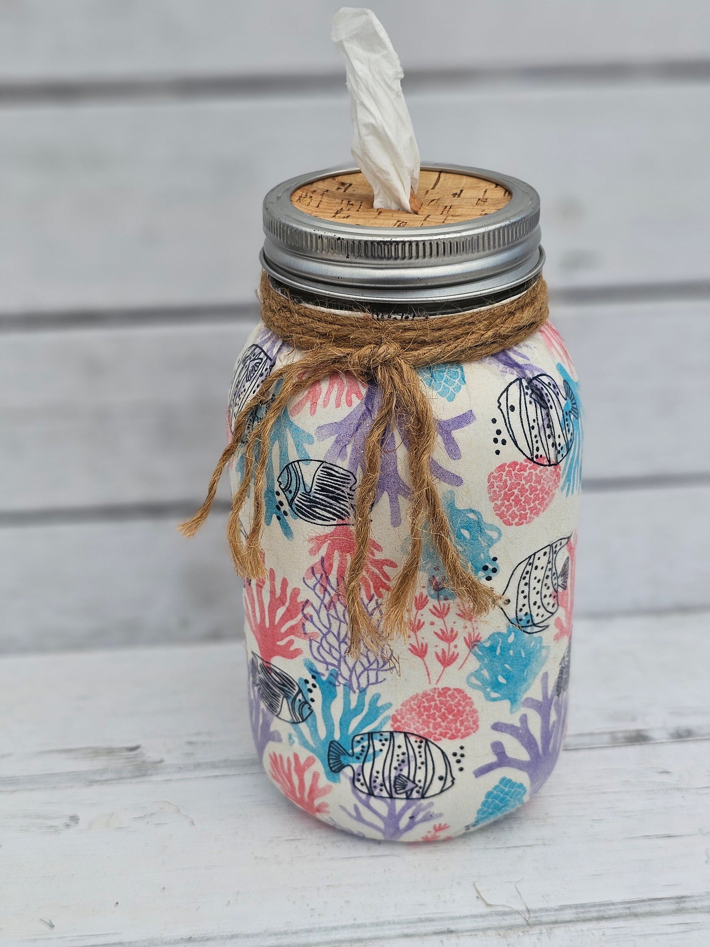 Decorative Tissue Jar (Nautical)