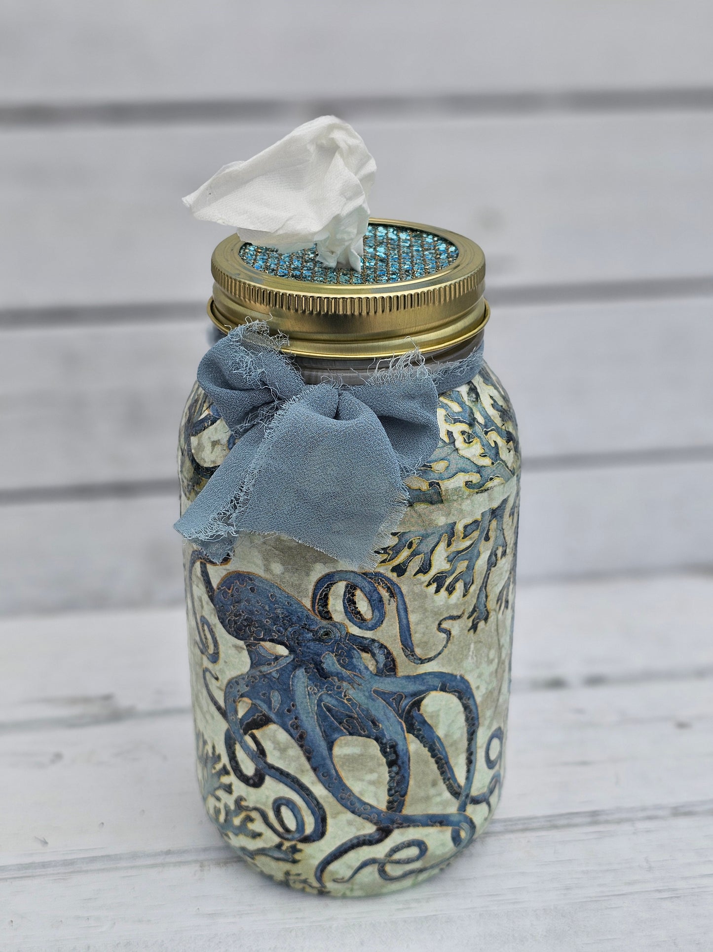Decorative Tissue Jar (Nautical)