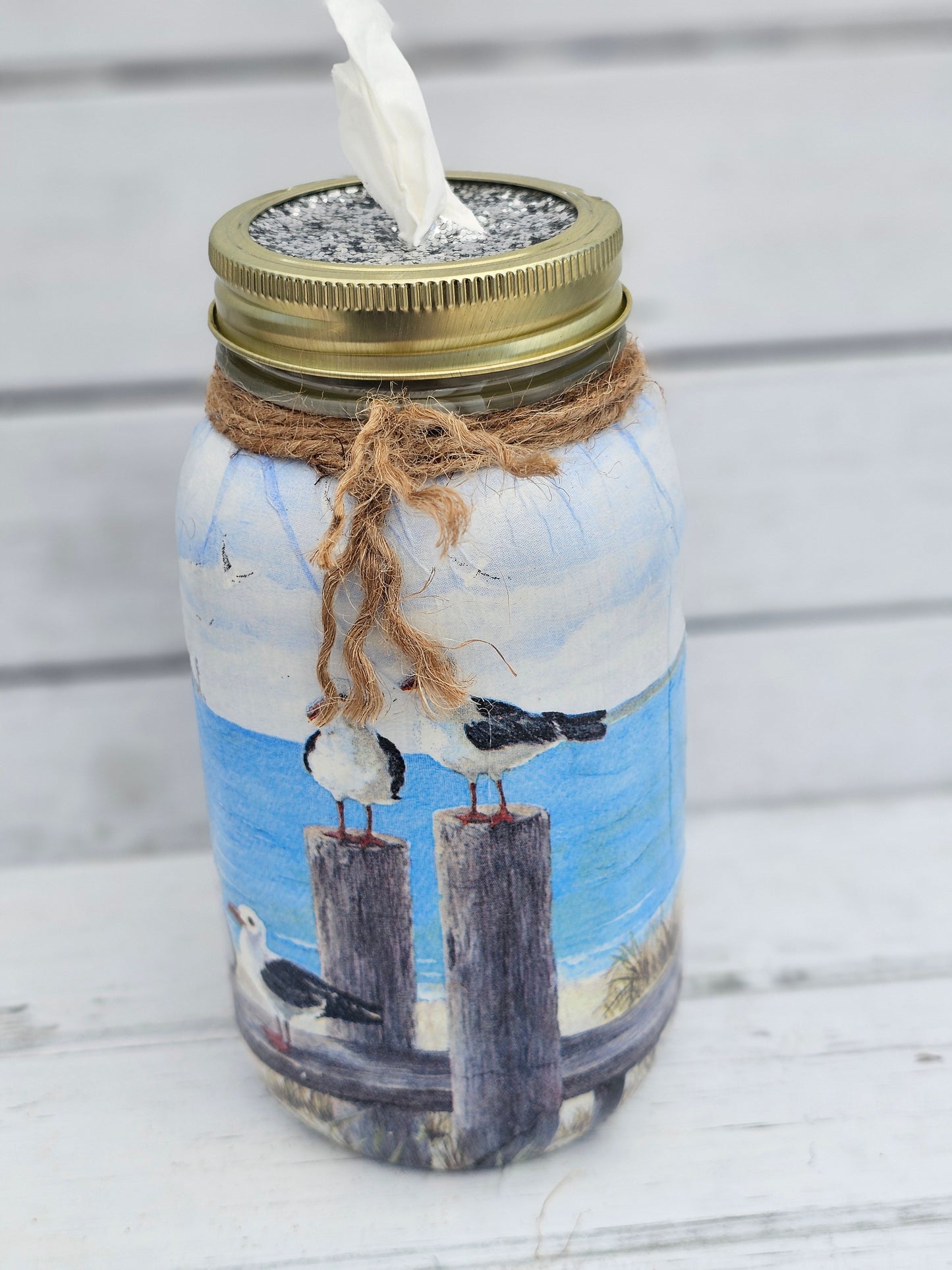 Decorative Tissue Jar (Nautical)