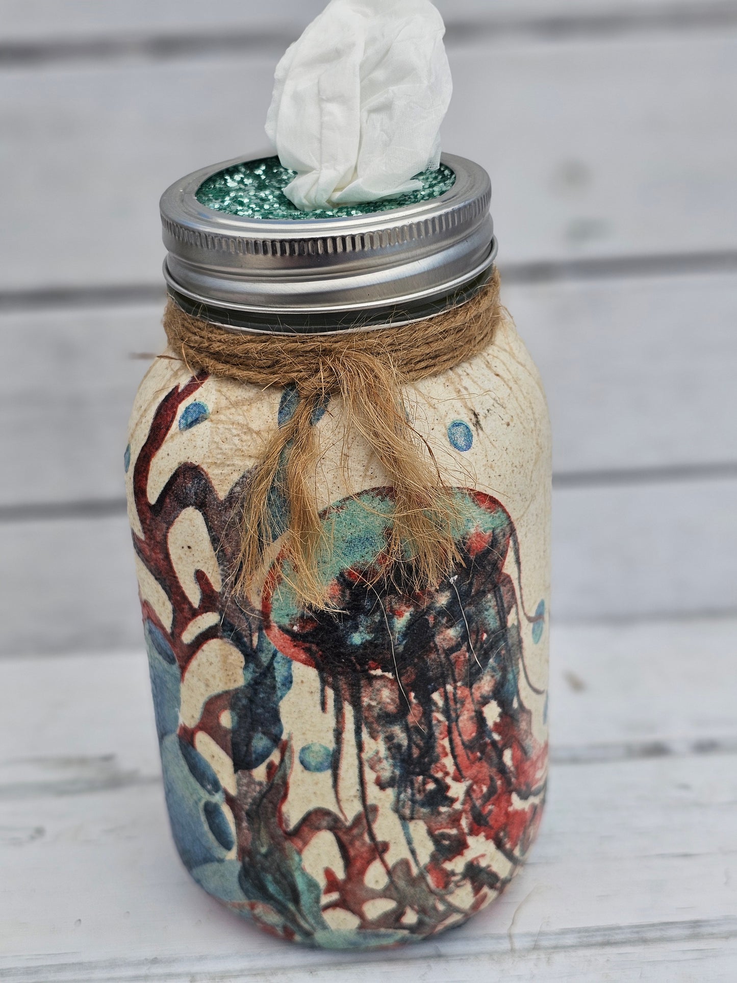 Decorative Tissue Jar (Nautical)
