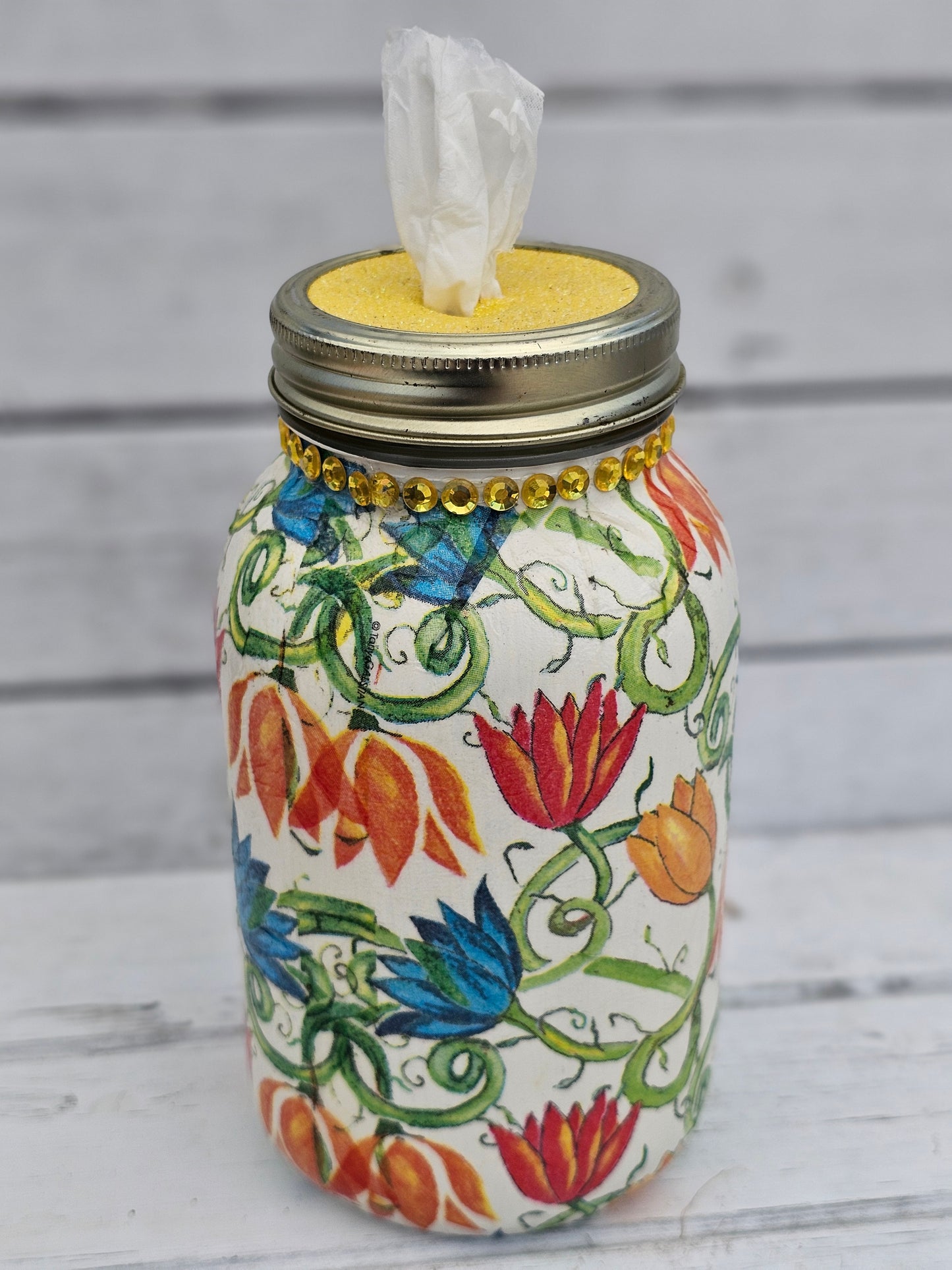 Decorative Tissue Jar (Flower)