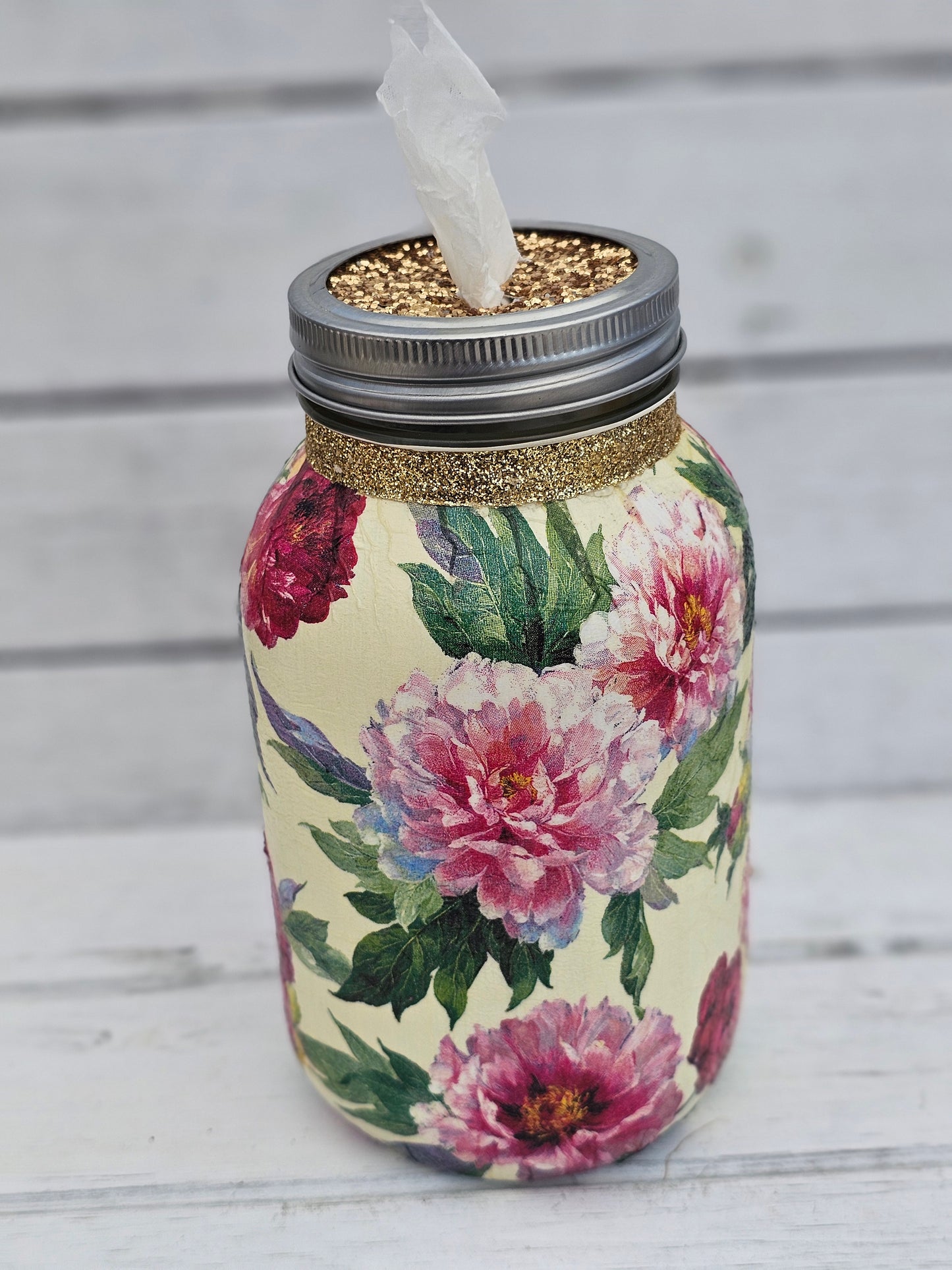 Decorative Tissue Jar (Flower)