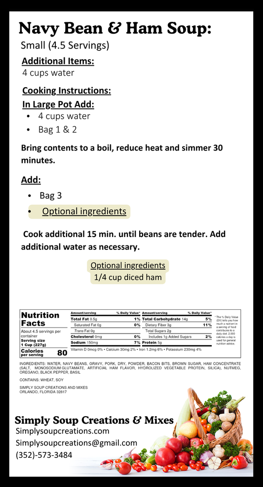 Navy Bean Ham Soup