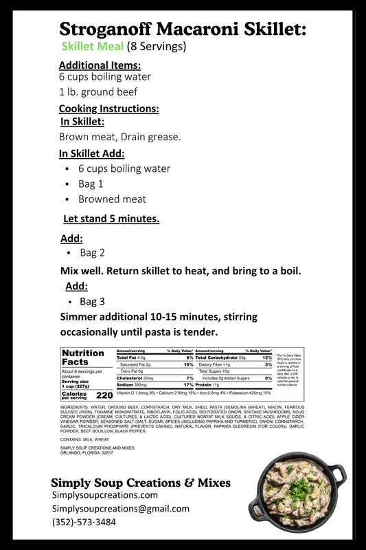 Stroganoff Macaroni Skillet Mix