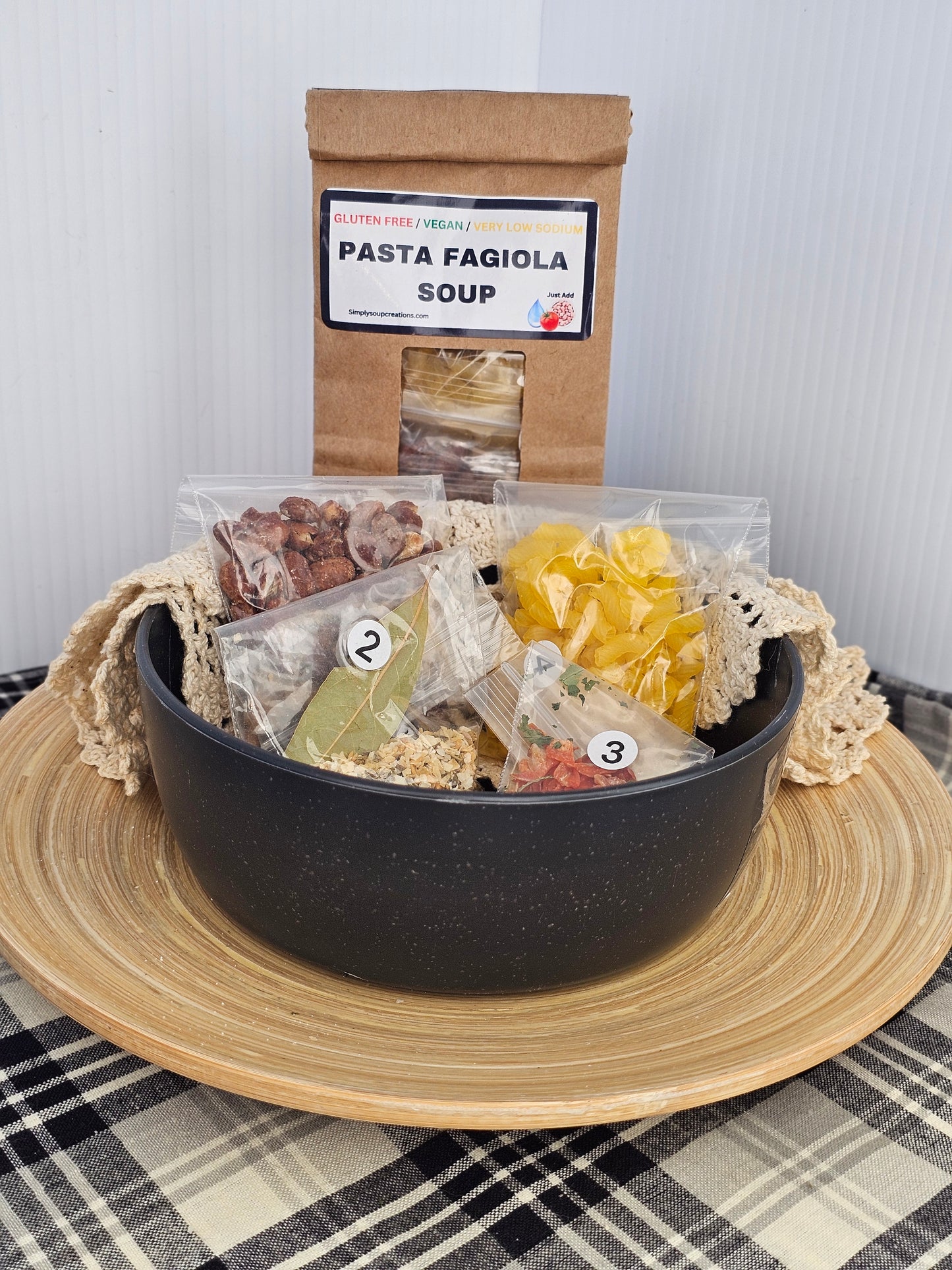 Pasta Fagiola Soup / Gluten Free / Low Sodium / Vegan
