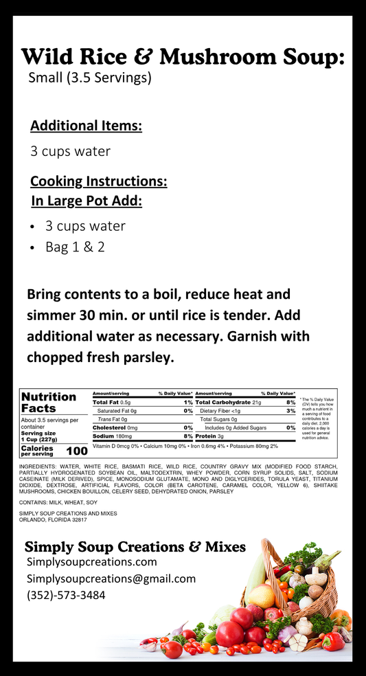 Wild Rice & Mushroom Soup