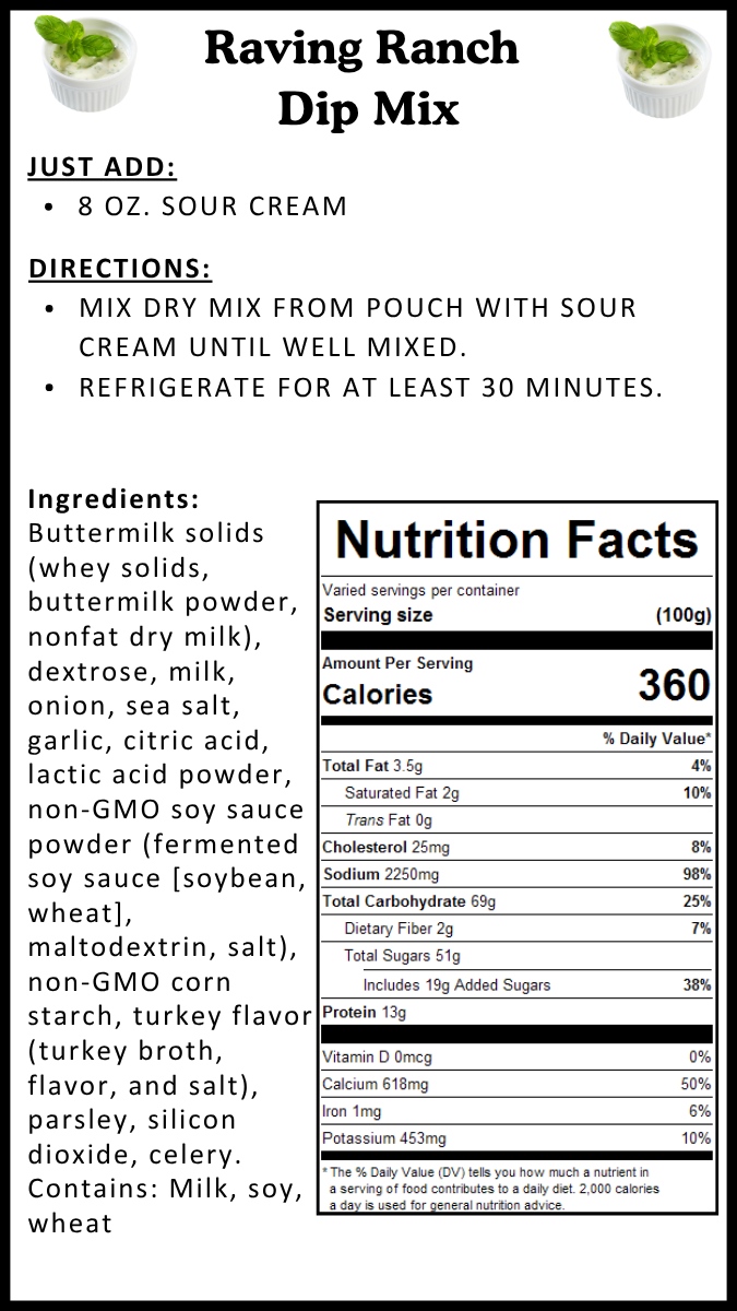 Raving Ranch Dip Mix