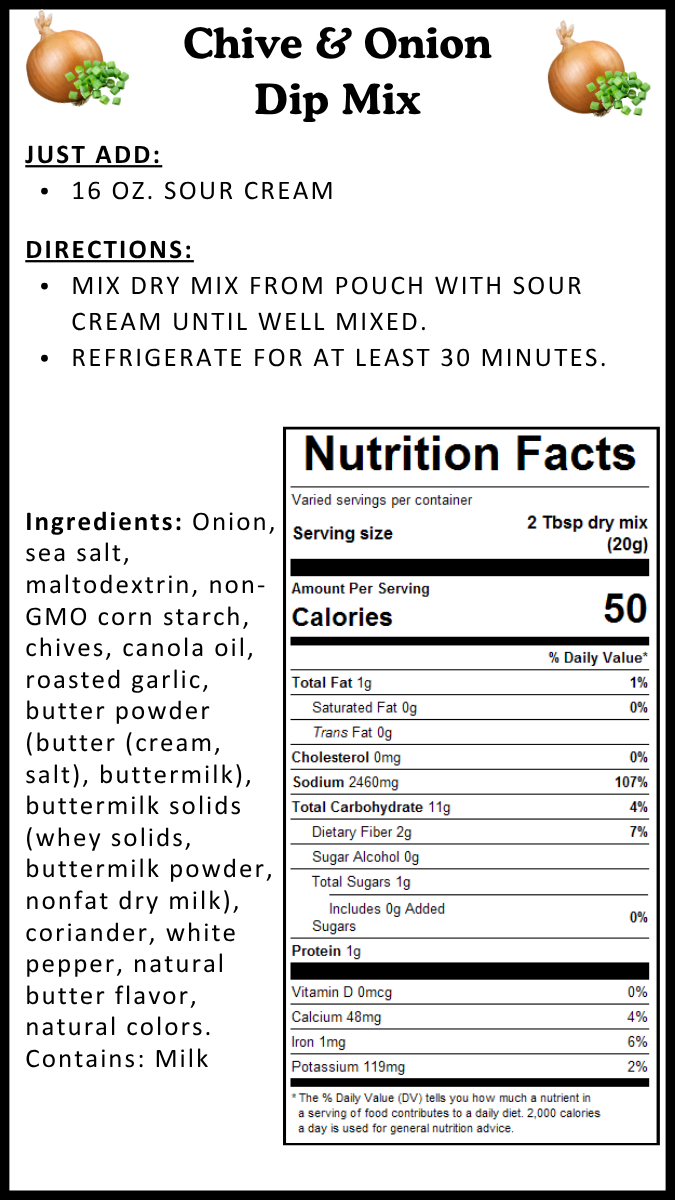 Chive & Onion Dip Mix