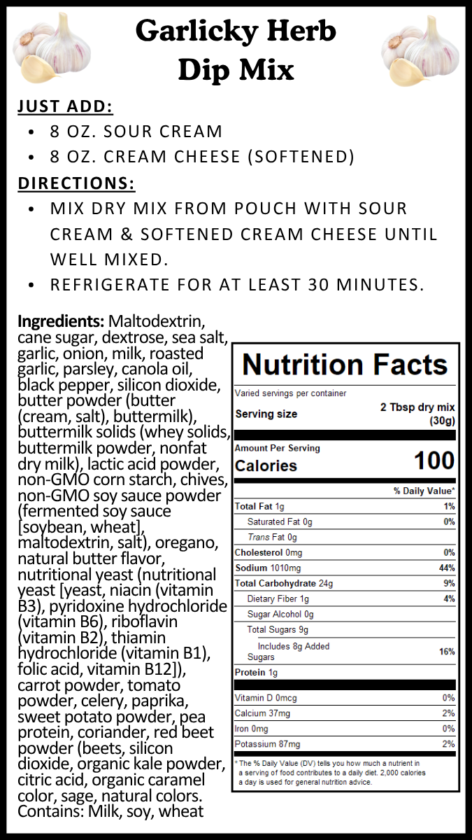 Garlicky Herb Dip Mix