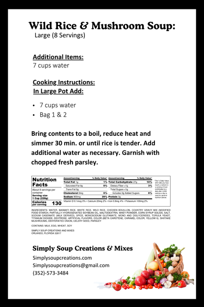 Wild Rice & Mushroom Soup