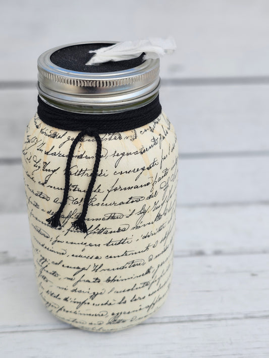 Decorative Tissue Jar (Calligraphy)