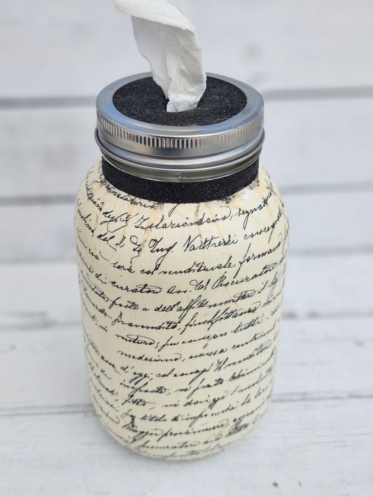 Decorative Tissue Jar (Calligraphy)
