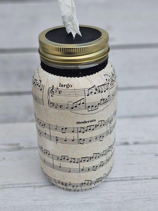 Decorative Tissue Jar (Music)