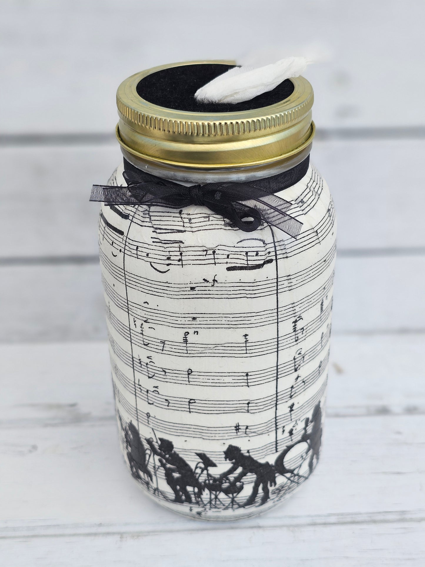 Decorative Tissue Jar (Music)