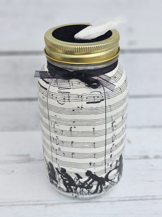 Decorative Tissue Jar (Music)