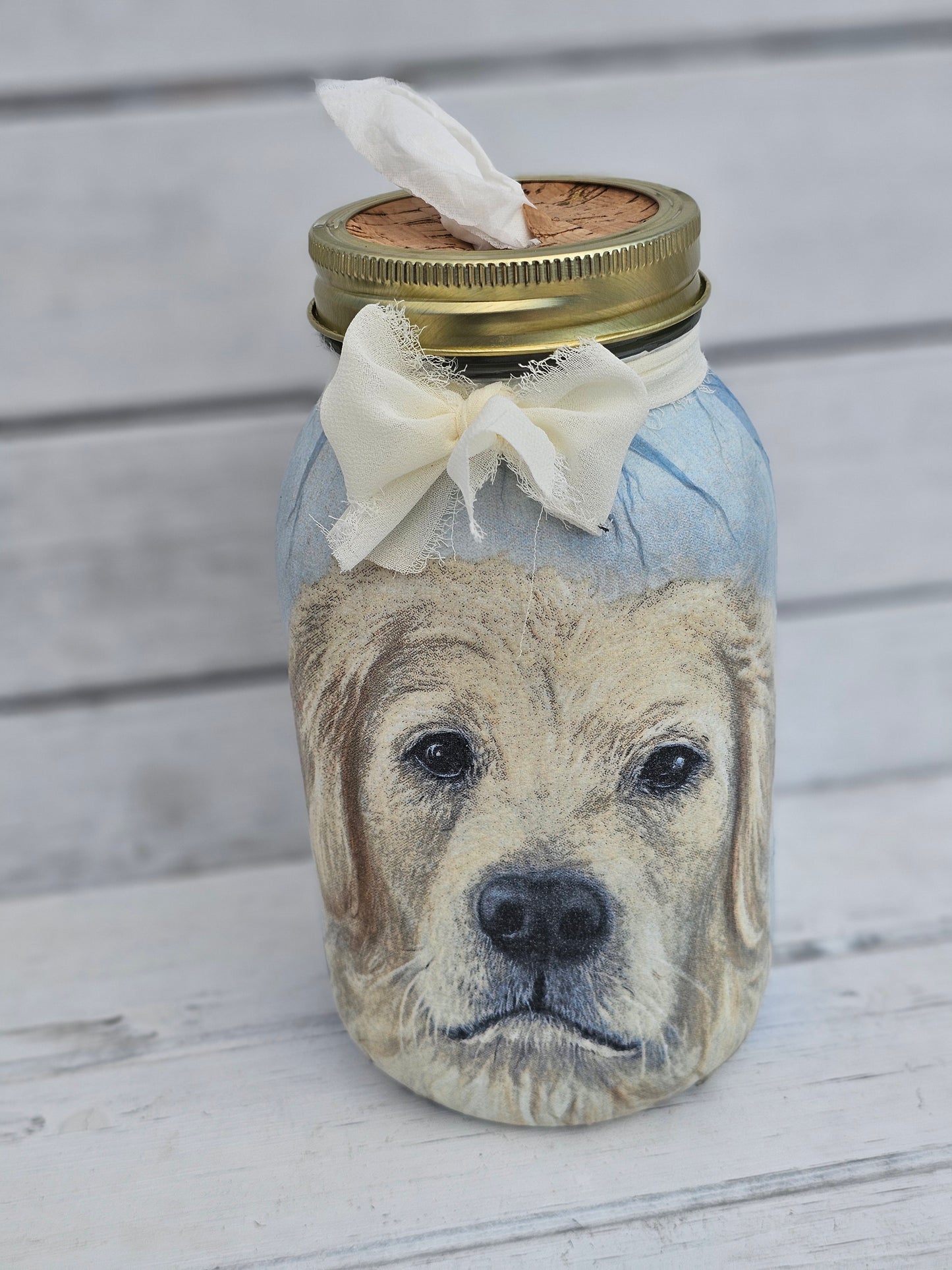Decorative Tissue Jar (Dog Labrador)