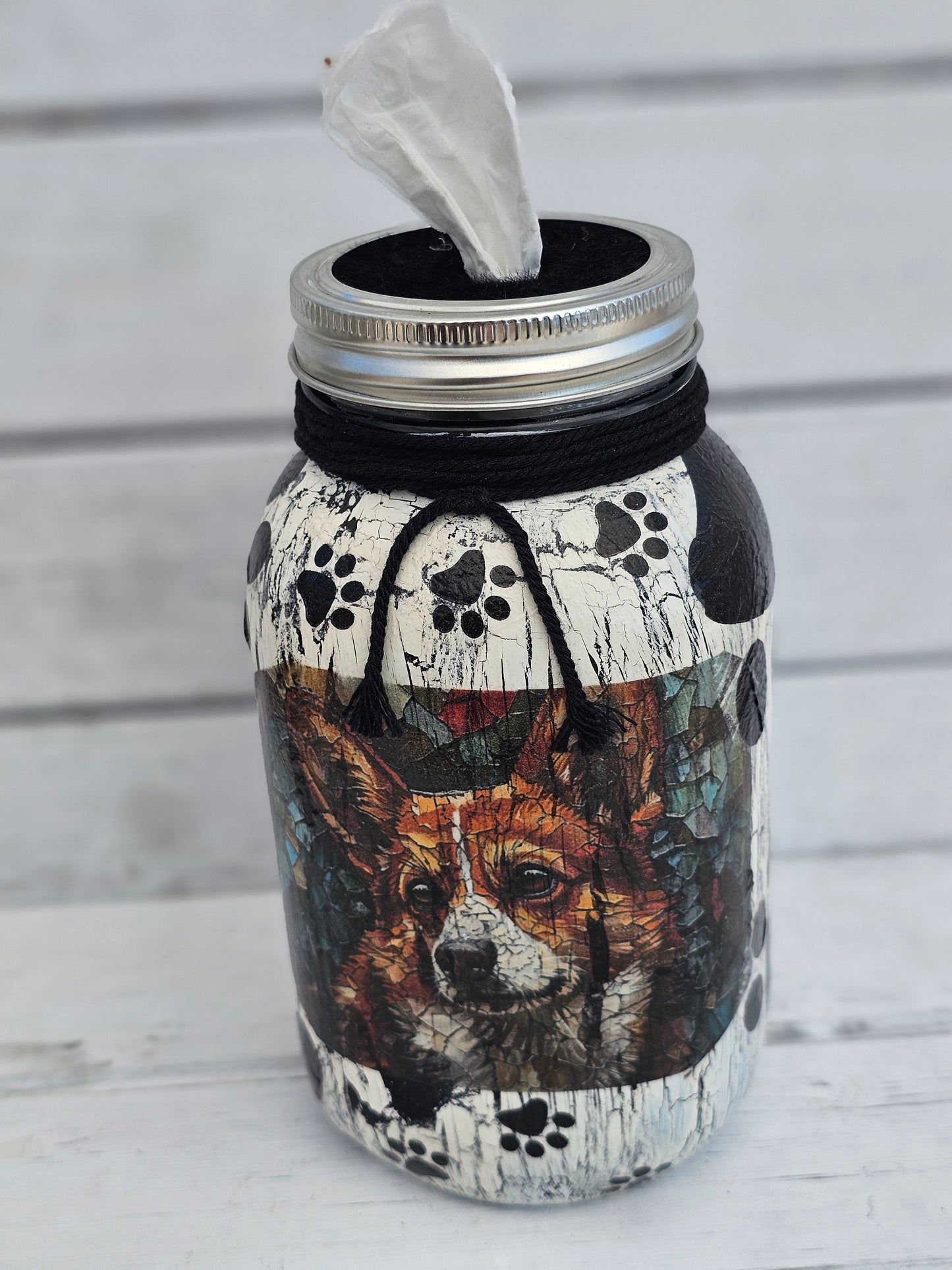 Decorative Tissue Jar (Dog Multi Breed)