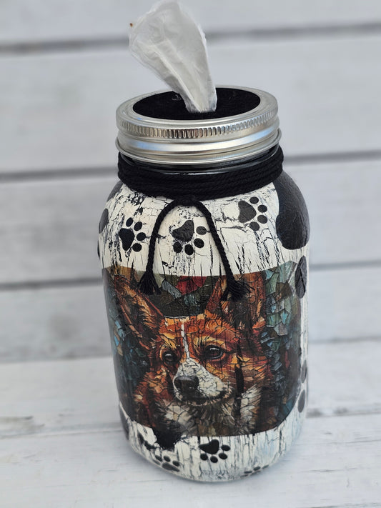 Decorative Tissue Jar (Dog Multi Breed)