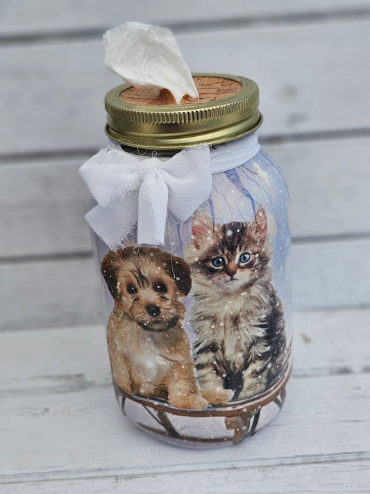 Decorative Tissue Jar (Dog / Cat)