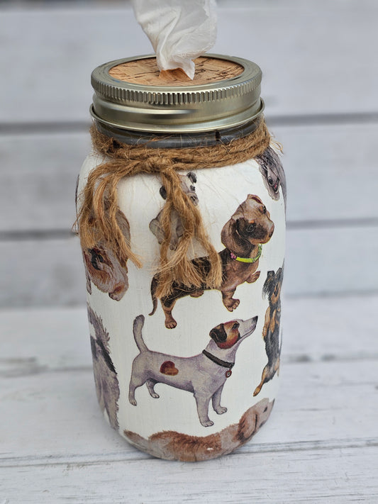 Decorative Tissue Jar (Dog Multi Breed)
