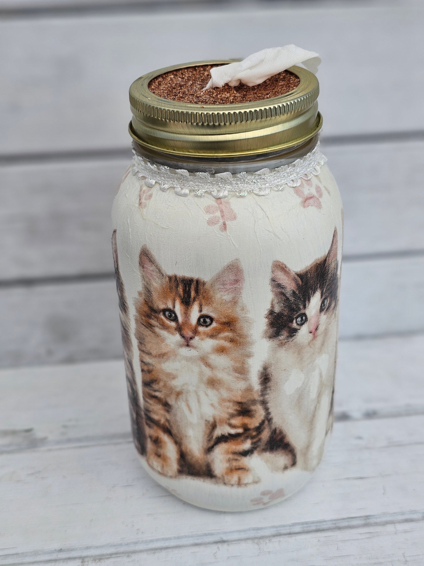 Decorative Tissue Jar (Cat)