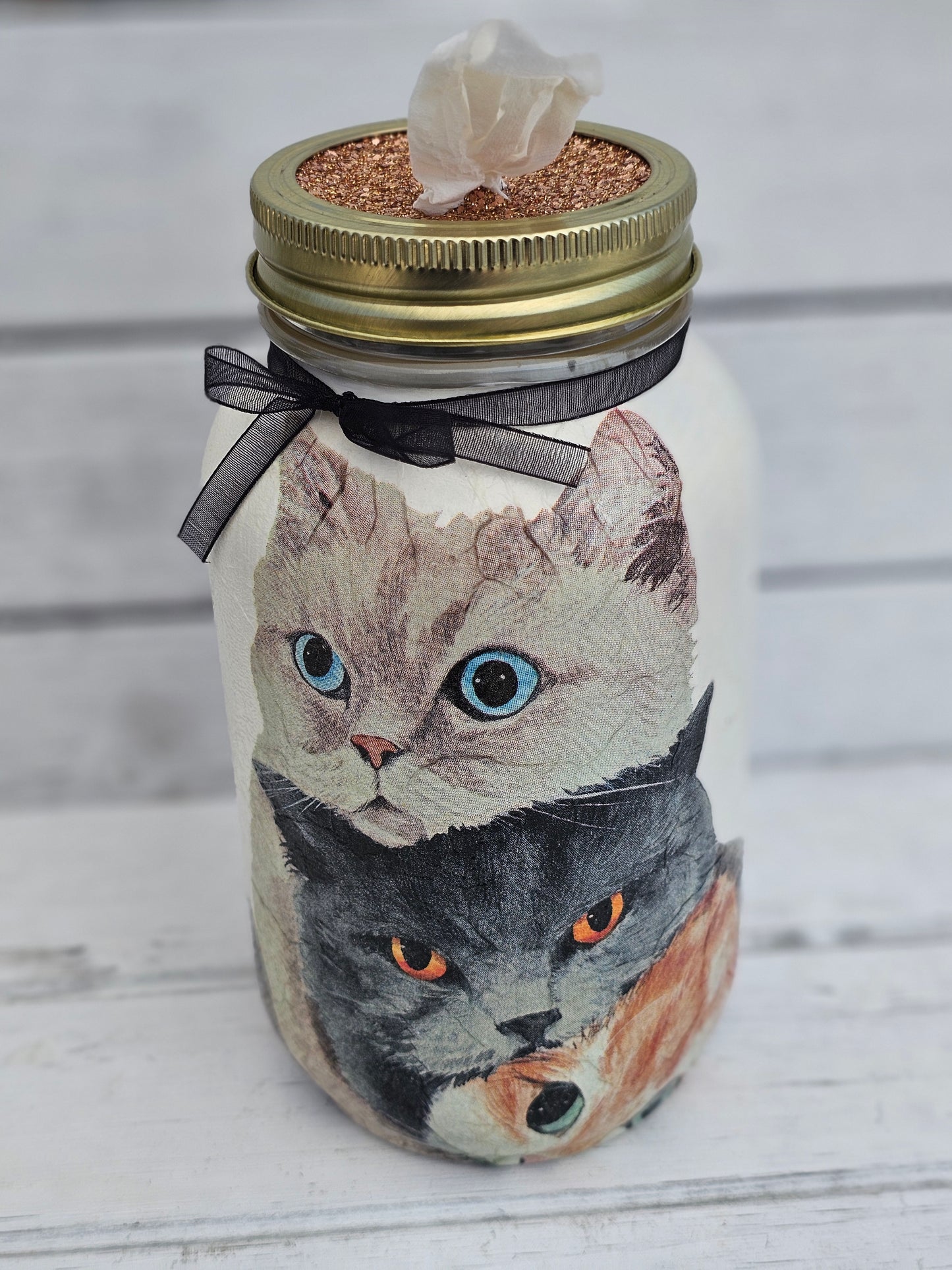 Decorative Tissue Jar (Cat)