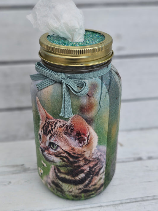 Decorative Tissue Jar (Cat)