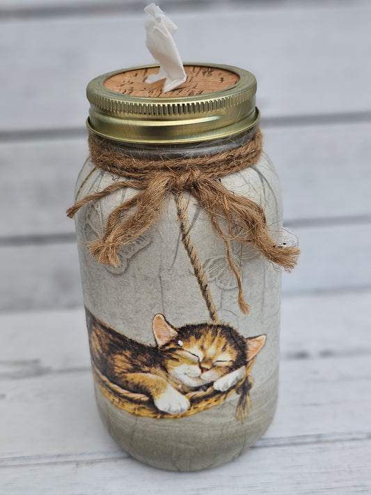Decorative Tissue Jar (Cat)