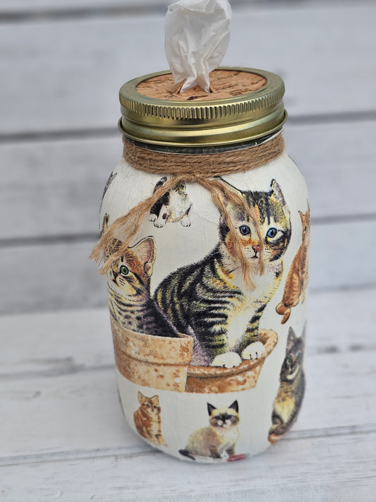 Decorative Tissue Jar (Cat)