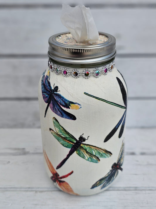Decorative Tissue Jar (Butterfly / Dragonfly)