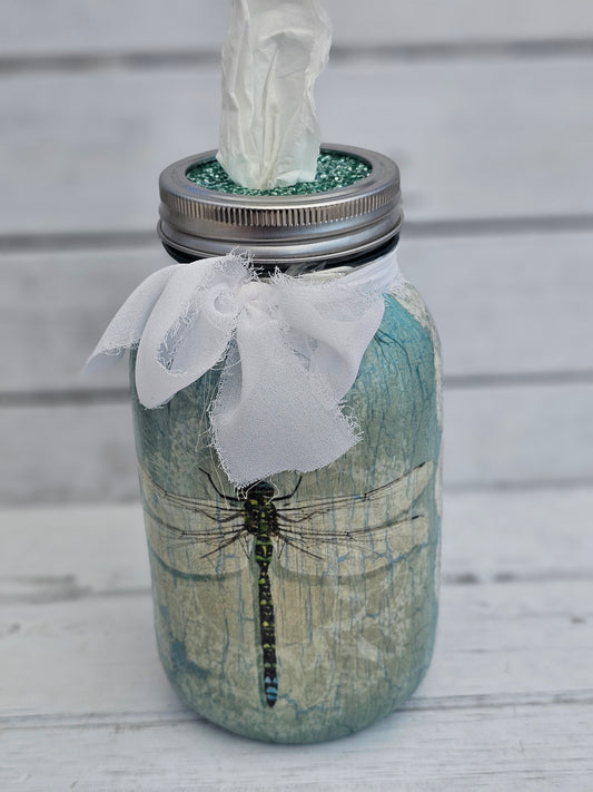 Decorative Tissue Jar (Butterfly / Dragonfly)