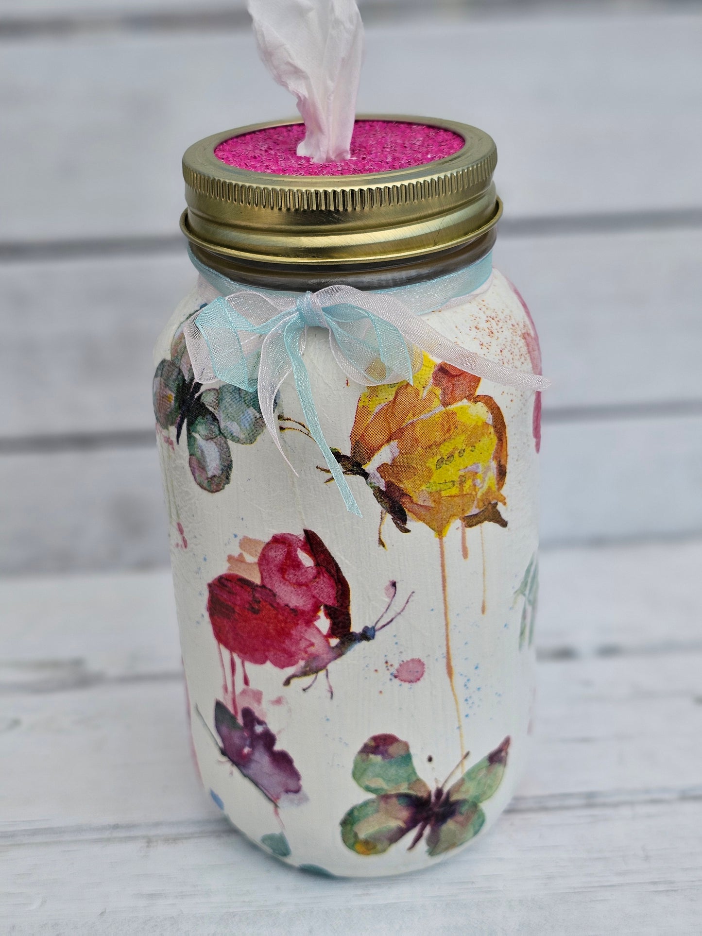 Decorative Tissue Jar (Butterfly / Dragonfly)