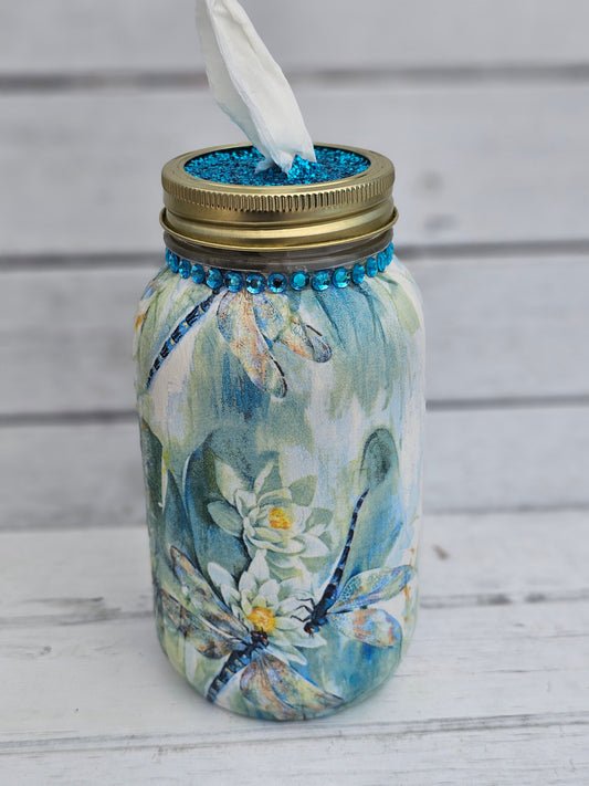 Decorative Tissue Jar (Butterfly / Dragonfly)