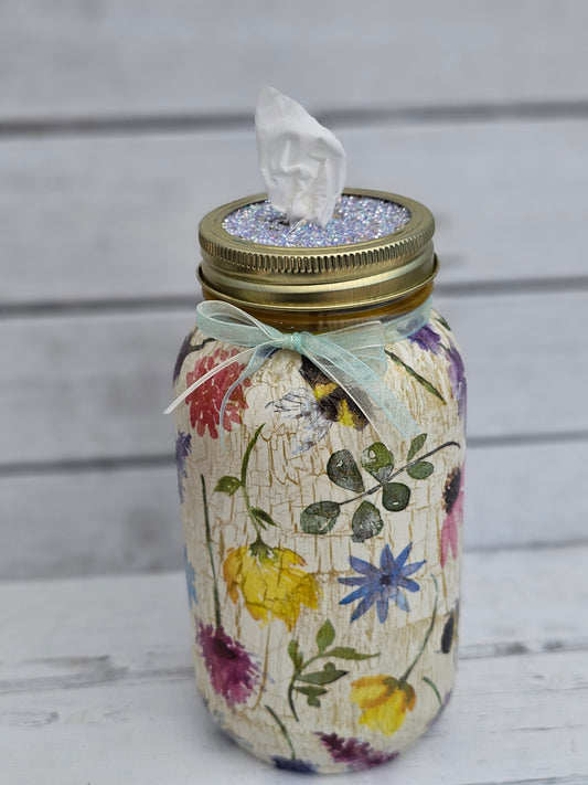 Decorative Tissue Jar (Flower)