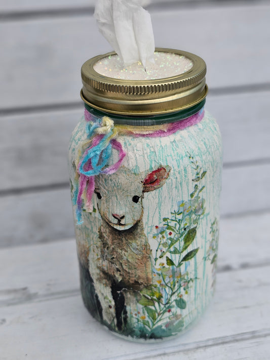 Decorative Tissue Jar ( Farm Animal)