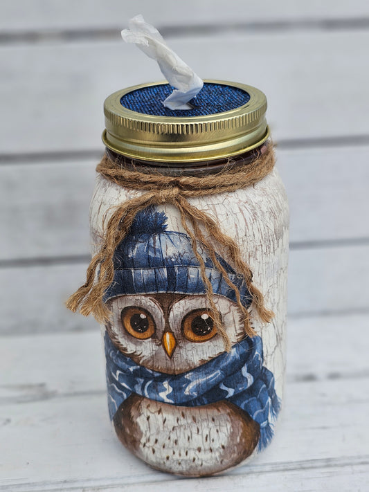 Decorative Tissue Jar ( Owl )