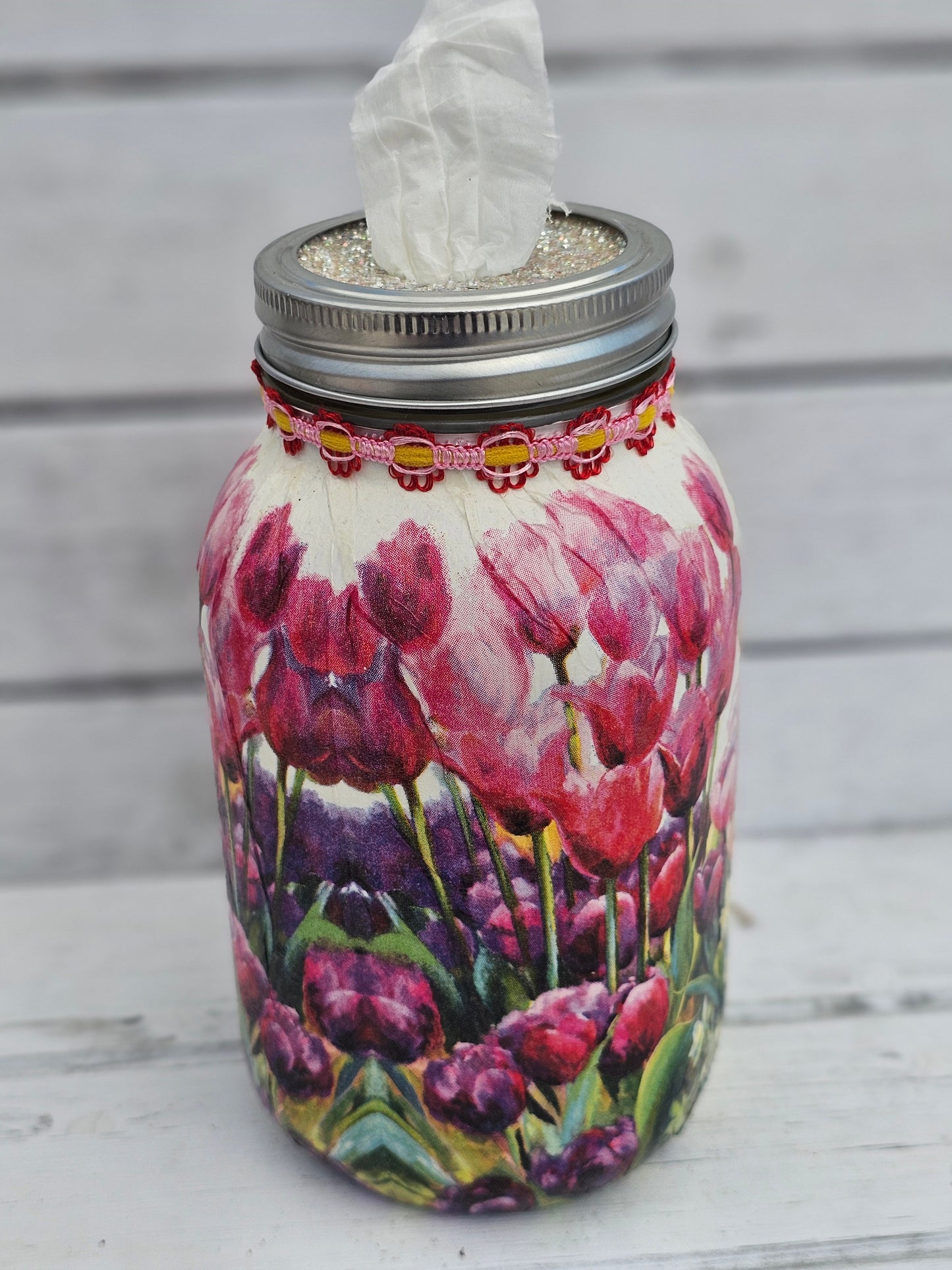 Decorative Tissue Jar (Flower)