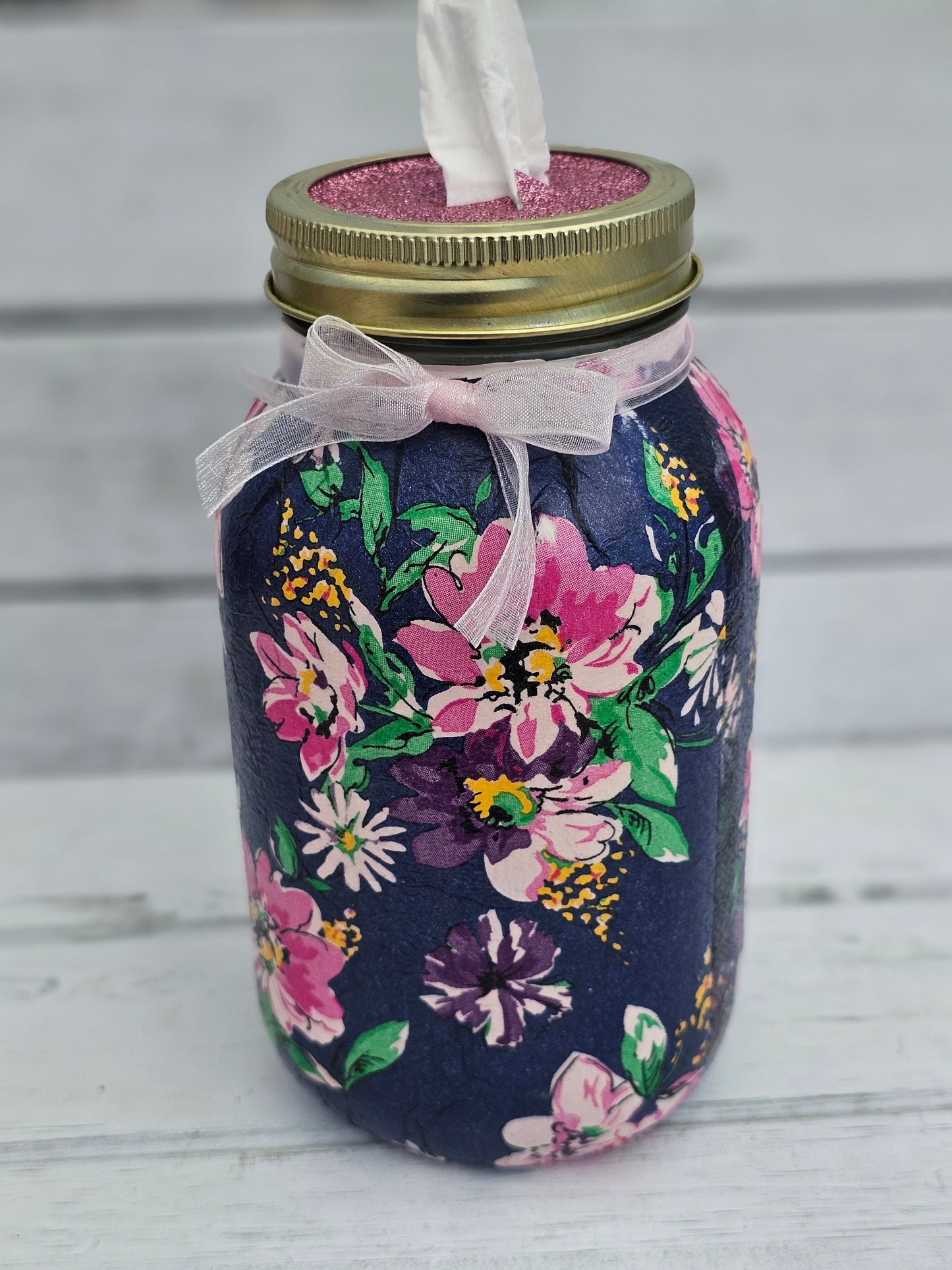 Decorative Tissue Jar (Flower)