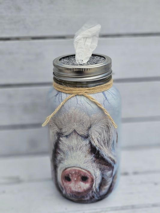 Decorative Tissue Jar ( Pig )
