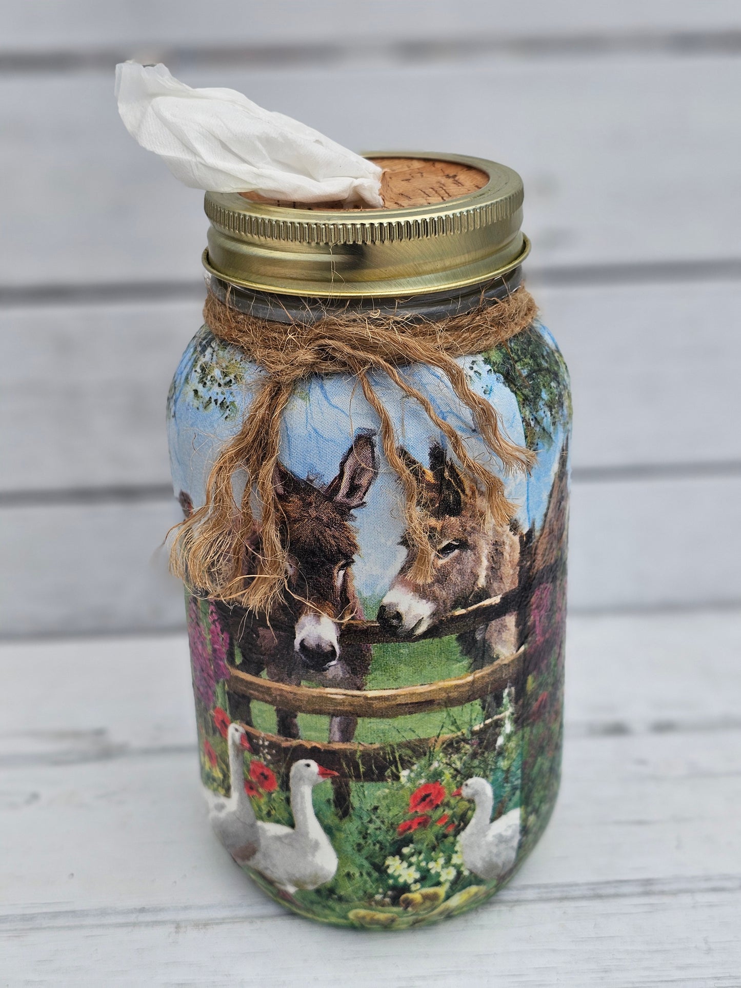 Decorative Tissue Jar ( Donkey)