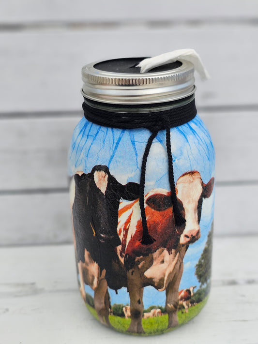 Decorative Tissue Jar ( Cow )