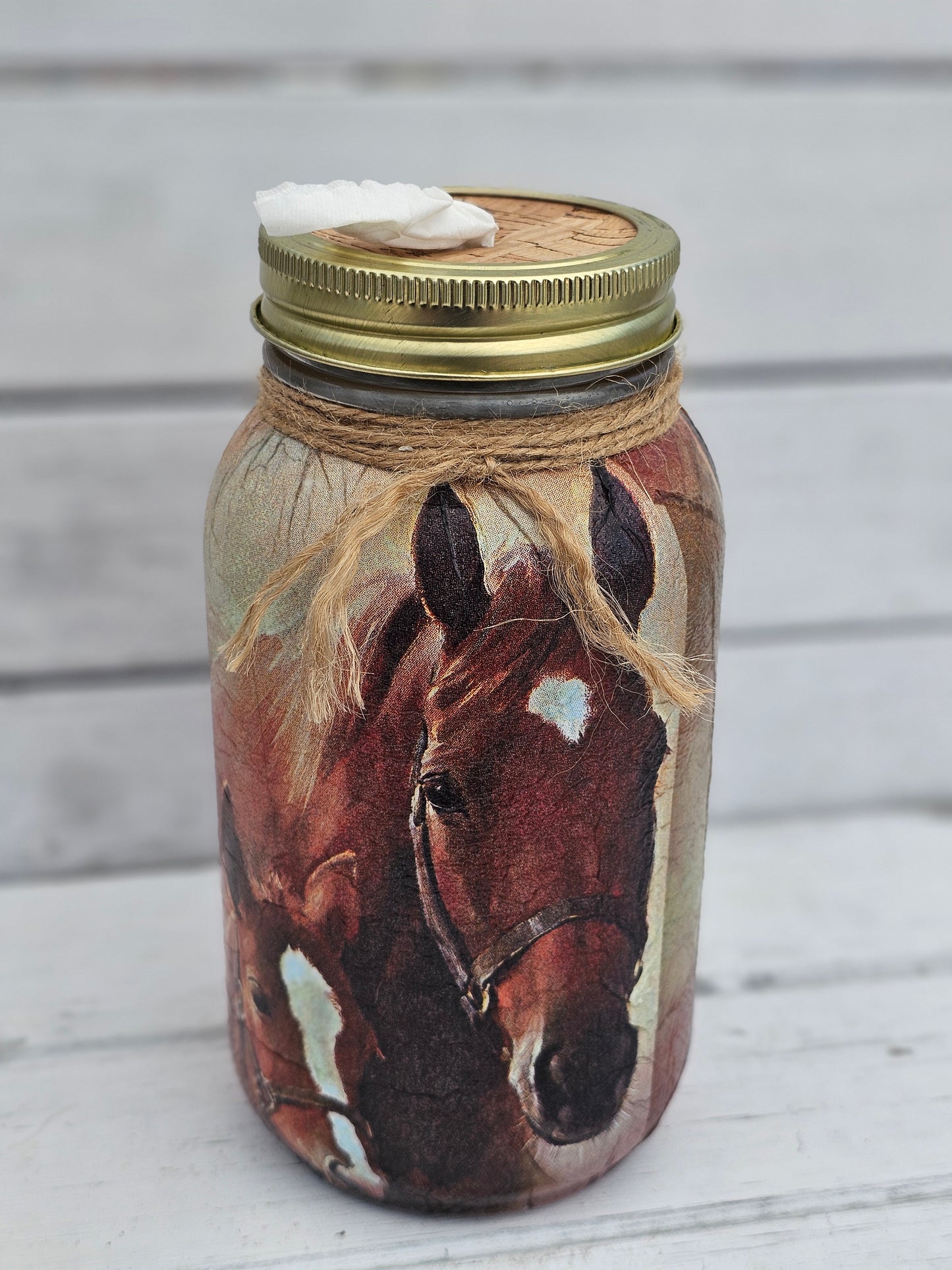 Decorative Tissue Jar ( Horse)