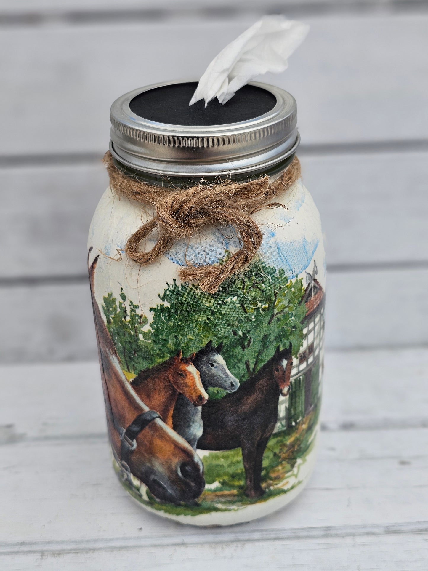 Decorative Tissue Jar ( Horse)