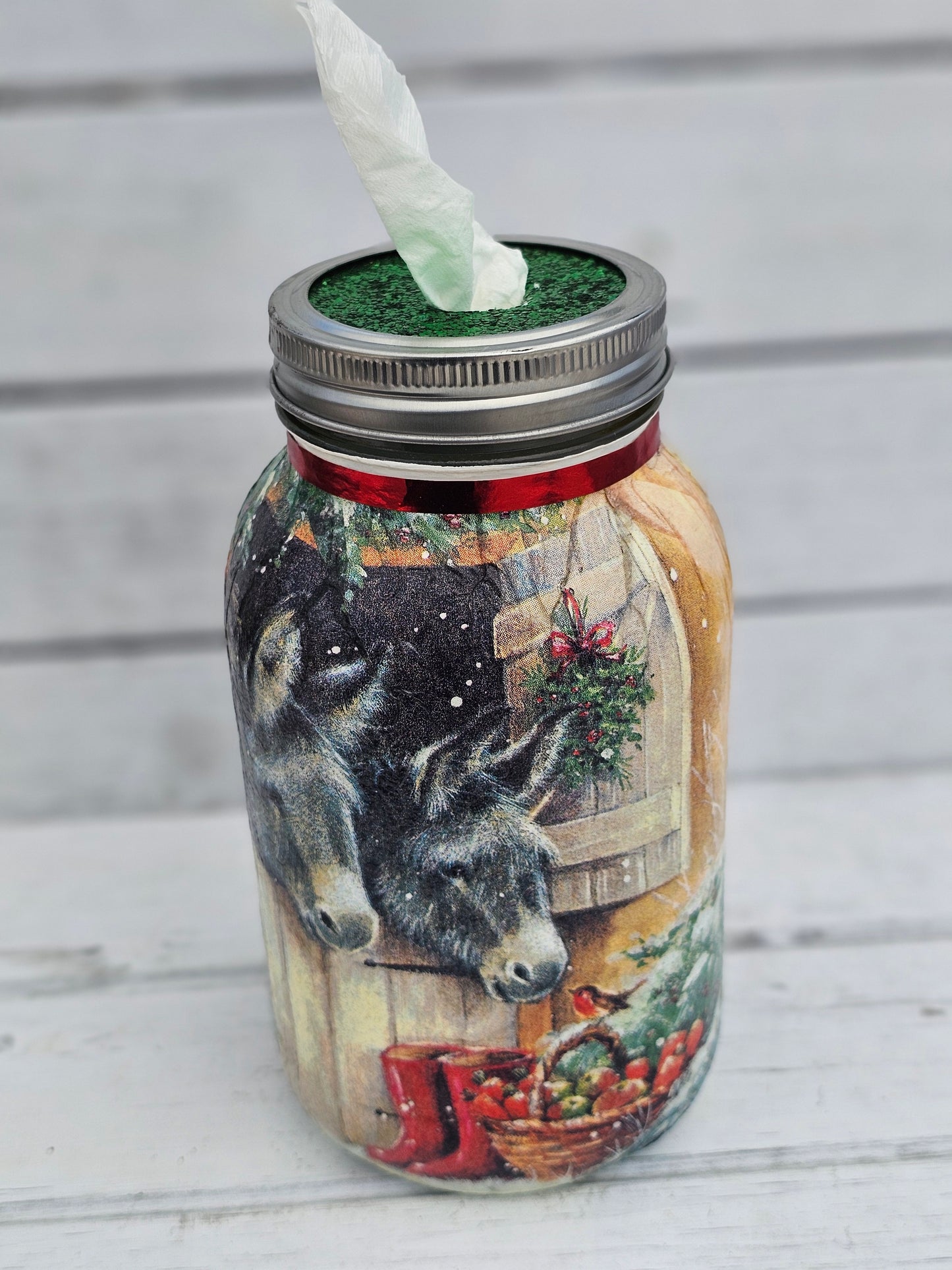 Decorative Tissue Jar ( Donkey)